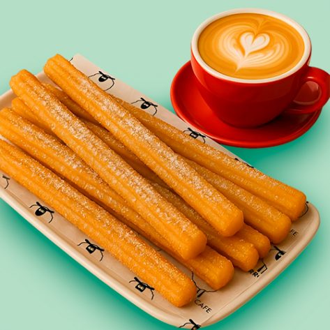 3 cupones: 8 churros tradicionales+ Cortado (Latte) 240 cc