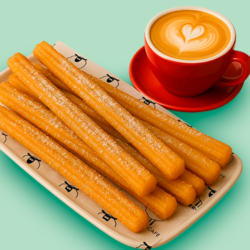 3 cupones: 8 churros tradicionales+ Cortado (Latte) 240 cc